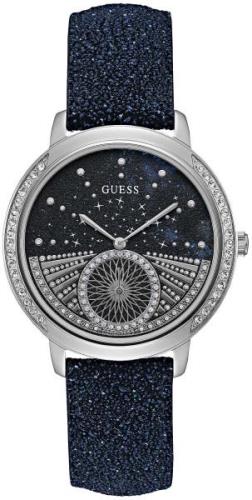 Guess Dameklokke W1005L1 Blå/Lær Ø40 mm