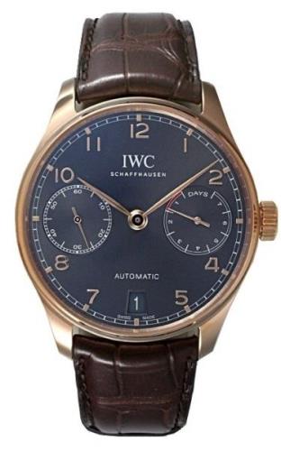 IWC Herreklokke IW500702 Portuguese Grå/Lær Ø42.3 mm