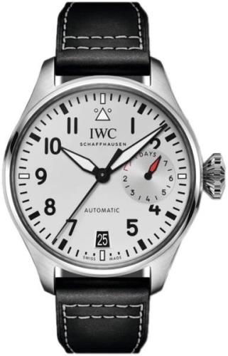 IWC Herreklokke IW501014 Big Pilot Sølvfarget/Lær Ø46.2 mm