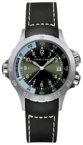 Hamilton Herreklokke H74531863 Khaki Grønn/Gummi Ø40 mm