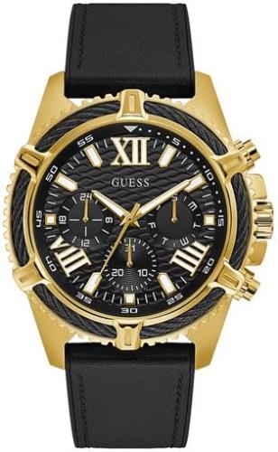 Guess Herreklokke GW0053G3 Sort/Lær Ø48 mm