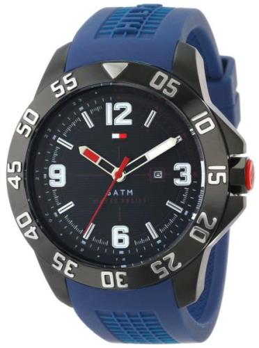 Tommy Hilfiger Herreklokke 1790984 Cole Sort/Gummi Ø46 mm