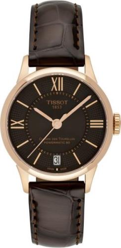 Tissot Dameklokke T099.207.36.448.00 Chemin Des Tourelles Brun/Lær