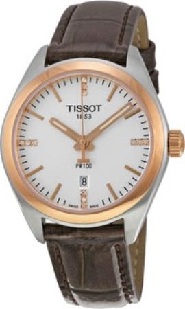 Tissot Dameklokke T101.210.26.036.00 PR 100 Lady Sølvfarget/Lær