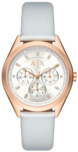 Armani Exchange Dameklokke AX5660 Lady Giacomo Sølvfarget/Tekstil