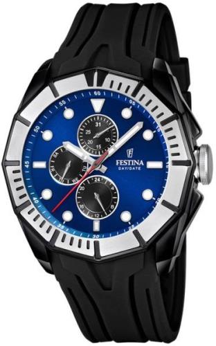 Festina Herreklokke F16670-9 Blå/Gummi Ø47 mm