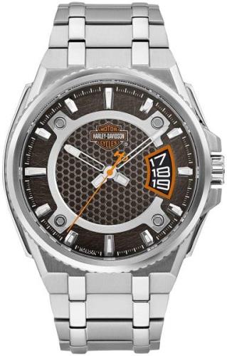 Bulova Herreklokke 76B180 Harley-Davidson Sort/Stål Ø45 mm