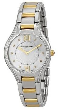 Raymond Weil Dameklokke 5132-SPS-00985 Raymond Noemia Hvit/Gulltonet