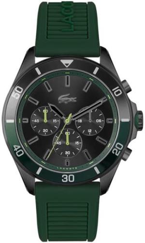 Lacoste Herreklokke 2011153 Tiebreaker Sort/Gummi Ø44 mm