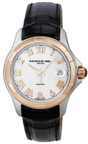 Raymond Weil Herreklokke 2970-SC5-00308 Parsifal Hvit/Lær Ø39 mm