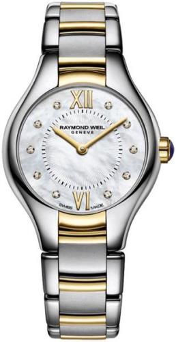 Raymond Weil Dameklokke 5124-STP-00985 Raymond Noemia Hvit/Gulltonet