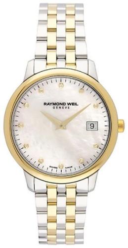 Raymond Weil Dameklokke 5388-STP-97081 Toccata Hvit/Gulltonet stål