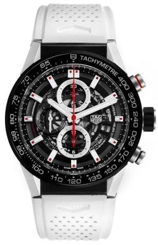 TAG Heuer Herreklokke CAR2A1Z.FT6051 Carrera Skjelettkuttet/Gummi