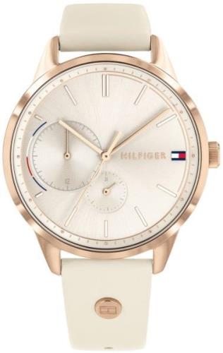 Tommy Hilfiger Dameklokke 1782022 Sølvfarget/Lær Ø38 mm