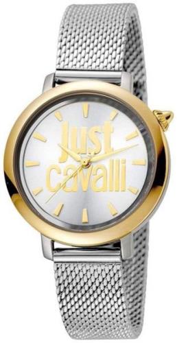 Just Cavalli Dameklokke JC1L007M0095 Logo Sølvfarget/Stål Ø34 mm