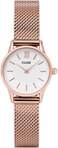 Cluse Dameklokke CL50006 Hvit/Rose-gulltonet stål Ø24 mm