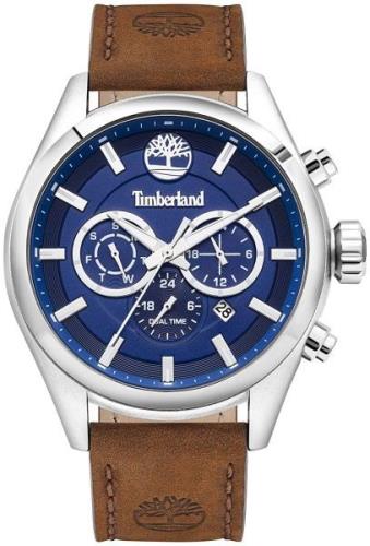 Timberland Herreklokke TBL16062JYS.03 Blå/Lær Ø45 mm