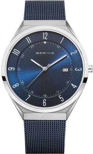 Bering Herreklokke 18740-307 Ultra Slim Blå/Stål Ø40 mm