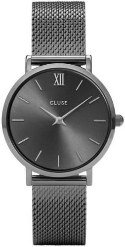 Cluse Dameklokke CL30067 Minuit Grå/Stål Ø33 mm