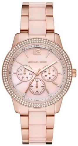 Michael Kors Dameklokke MK6928 Tibby Rosa/Rose-gulltonet stål Ø40 mm