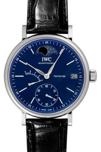 IWC Herreklokke IW516405 Portofino Blå/Lær Ø45 mm