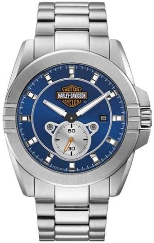 Bulova Herreklokke 76B183 Harley-Davidson Blå/Stål Ø44 mm