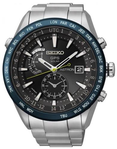 Seiko Herreklokke SAST023G Sort/Stål Ø47 mm