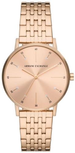 Armani Exchange Dameklokke AX5581 Lola Rosa/Rose-gulltonet stål Ø36