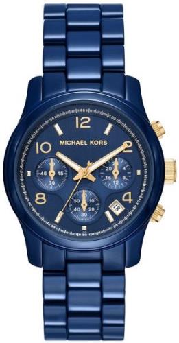 Michael Kors Dameklokke MK7332 Runway Blå/Stål Ø38 mm