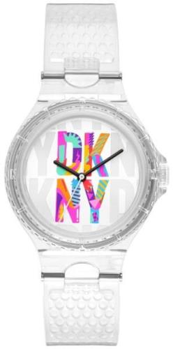 DKNY Dameklokke NY6658 Chambers Flerfarget/Gummi Ø36 mm