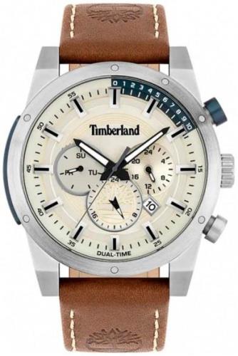 Timberland Herreklokke TBL15951JS04 Beige/Lær Ø46 mm