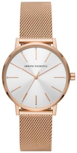 Armani Exchange Dameklokke AX5573 Lola Sølvfarget/Rose-gulltonet