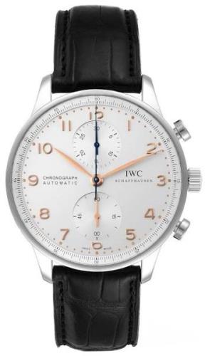 IWC Herreklokke IW371445 Portuguese Sølvfarget/Lær Ø40.9 mm