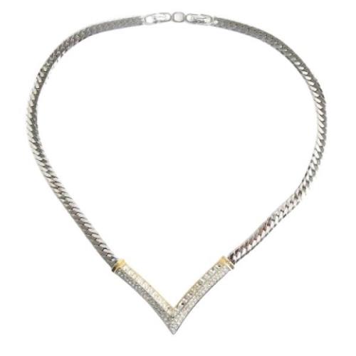 Pre-owned Dior halskjede i sølvmetall