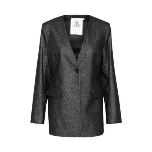 Sort/Sølv Splitt Bak Blazer