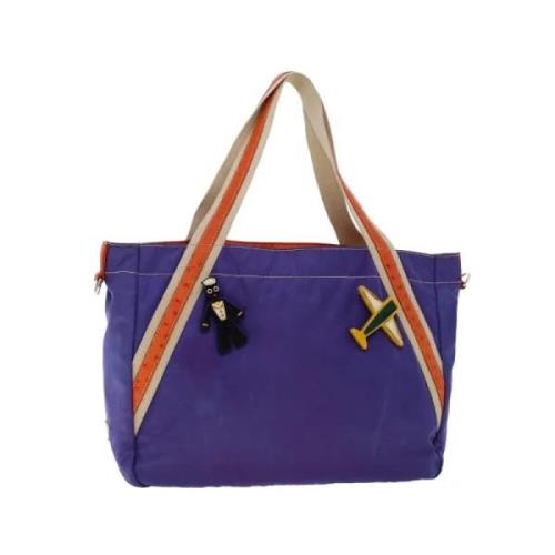 Pre-owned Lilla nylon Prada Tote