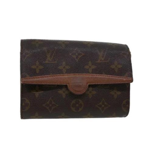 Pre-owned Brunt lerret Louis Vuitton skuldervesker