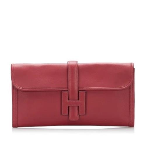 Pre-owned Rød Hermès-clutch i skinn