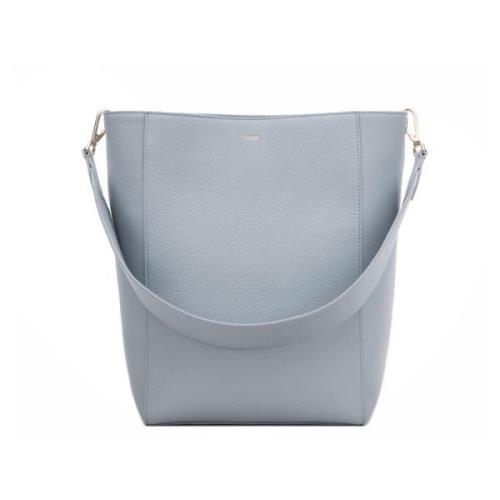 Leather Bucket BAG Cool Blue