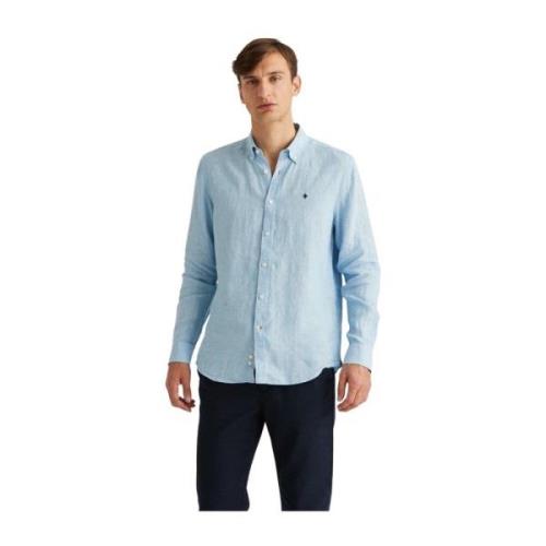 Blue Morris Stockholm Douglas Bd Linen Shirt Ls Skjorte