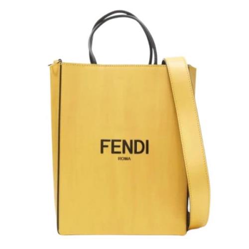 Pre-owned Gult skinn Fendi Tote