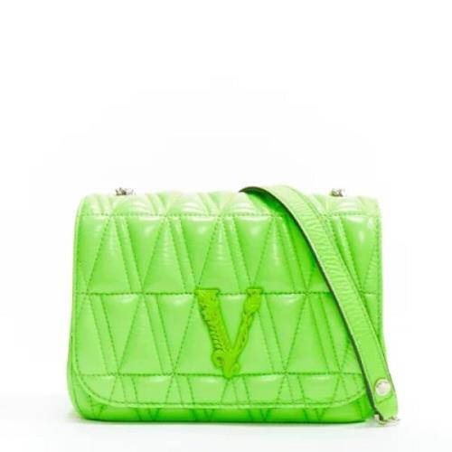 Pre-owned Grønn skinn Versace Crossbody veske