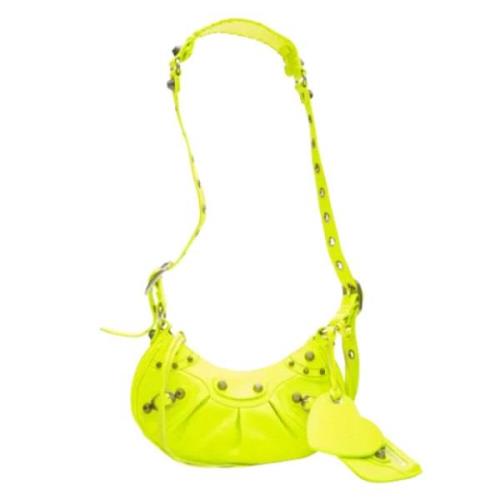 Pre-owned Gul skinn Balenciaga crossbody veske