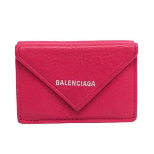 Pre-owned Rosa skinn Balenciaga lommebok