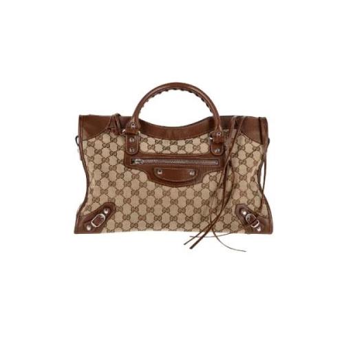 Pre-owned Brunt lerret Gucci Tote