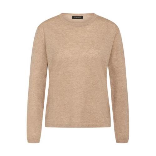 Beige Bruuns Bazaar Cashwool Round Neck Knit Overdeler