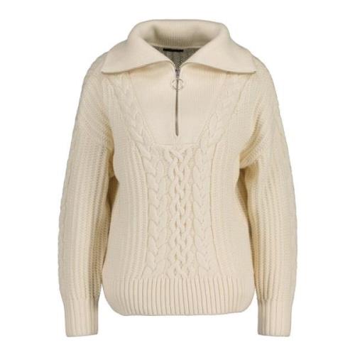 Cable Half Zip Sweater - Cream