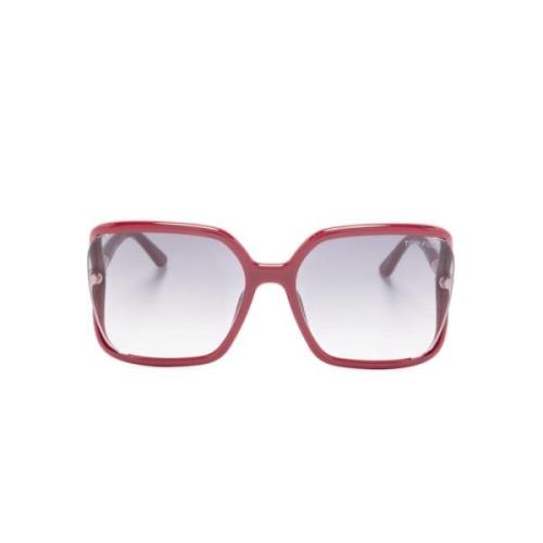 Rød solbriller med original etui