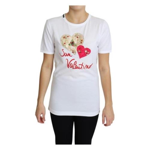 Valentinsdag Hjerte Krystall T-skjorte