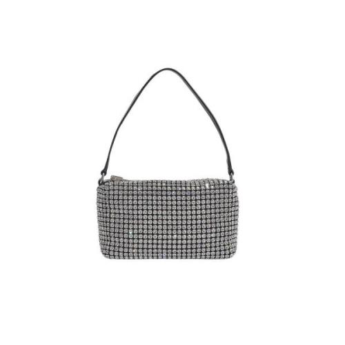 Medium Rhinestone Pouch Hobo Bag - Hvit